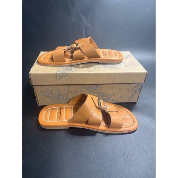Free People NIB Sloan Buckle Sandals in‎ Cinnamon Clay Size 7 - Picture 1 of 6